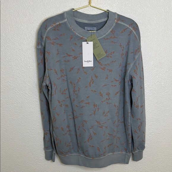 Goodfellow & Co Gray Crewneck Sweater with leaf Details-small - Picture 1 of 6